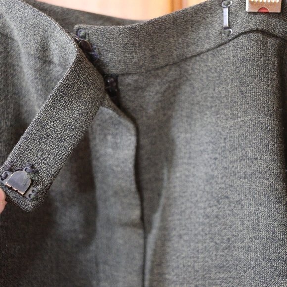 Vintage Tahari Gray Green Matching Long Line Blazer & Pants Suit Set 12 - Picture 12 of 16